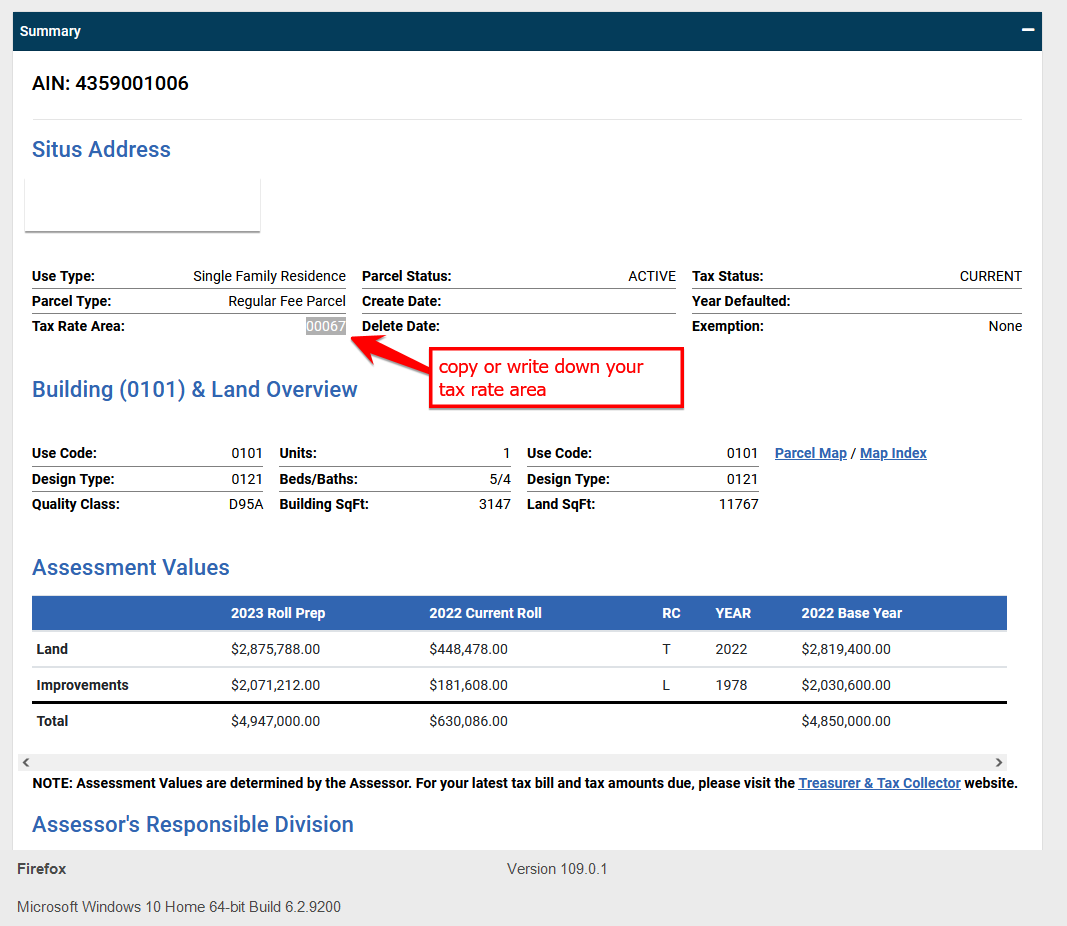 Los Angeles County Property Tax Website